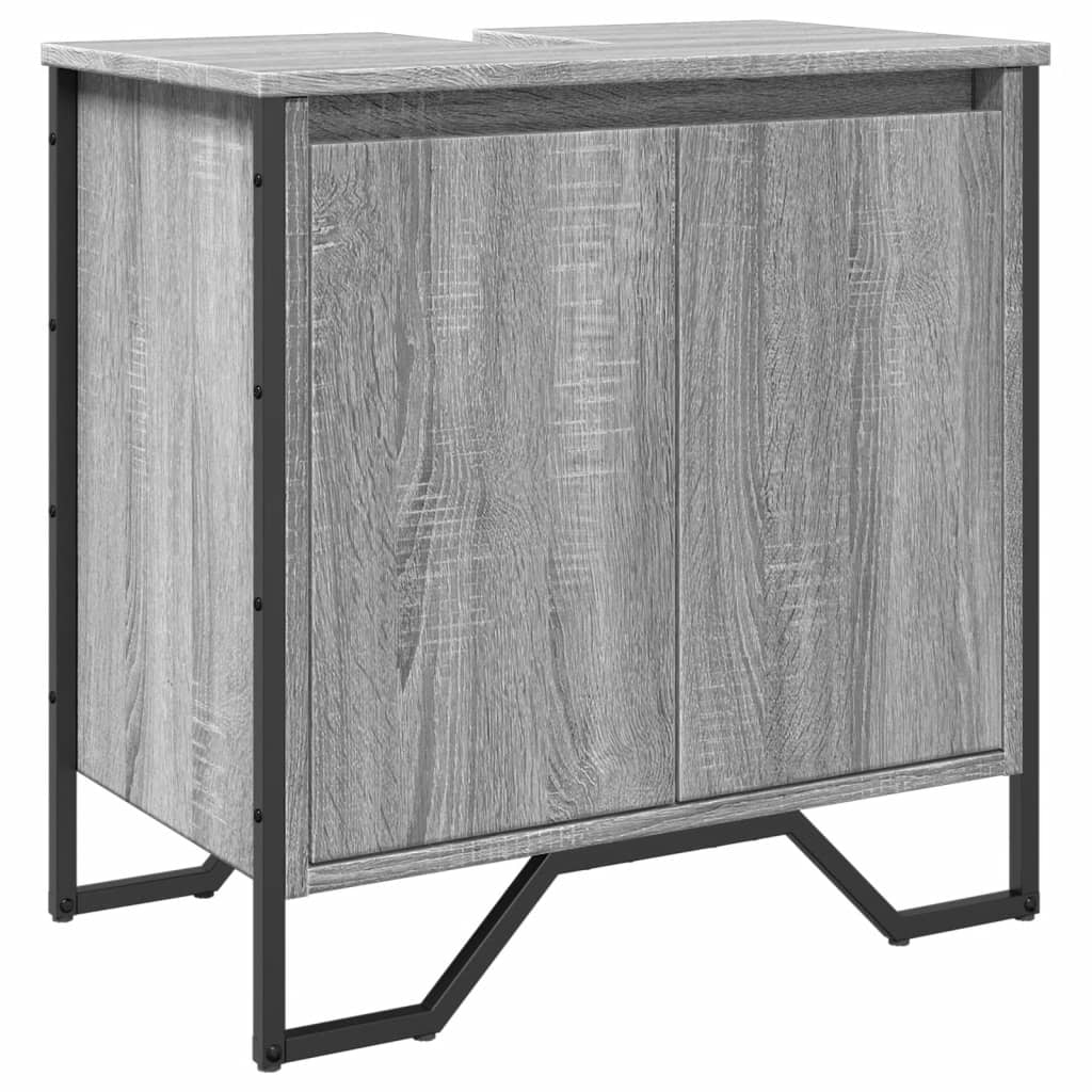Mobile Lavabo Bagno Grigio Sonoma 60x35x60 cm in Truciolato | homemem39