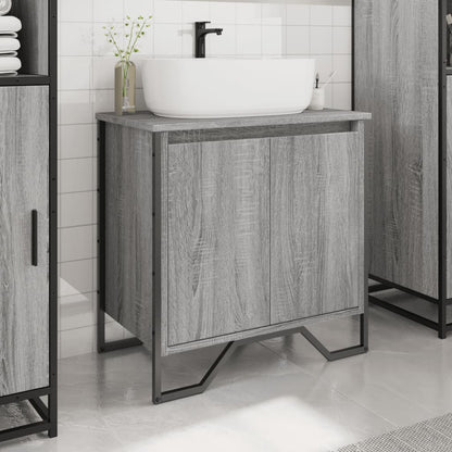 Mobile Lavabo Bagno Grigio Sonoma 60x35x60 cm in Truciolato | homemem39