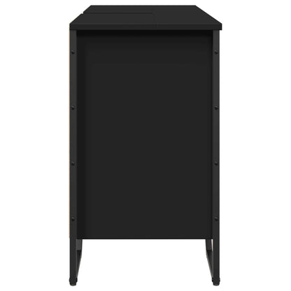 Mobile Lavabo Bagno Nero 91x35x60 cm in Truciolato | homemem39