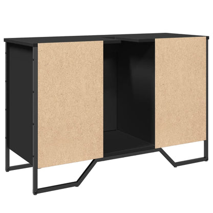 Mobile Lavabo Bagno Nero 91x35x60 cm in Truciolato | homemem39
