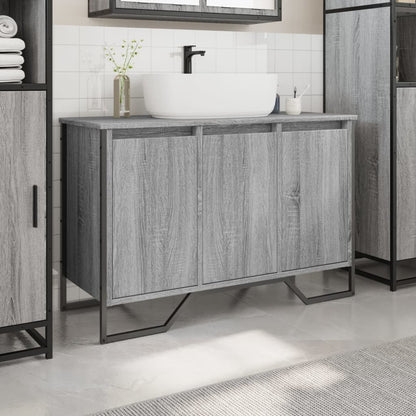 Mobile Lavabo Bagno Grigio Sonoma 91x35x60 cm in Truciolato | homemem39