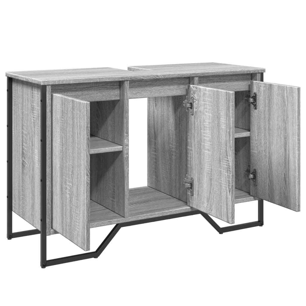 Mobile Lavabo Bagno Grigio Sonoma 91x35x60 cm in Truciolato | homemem39