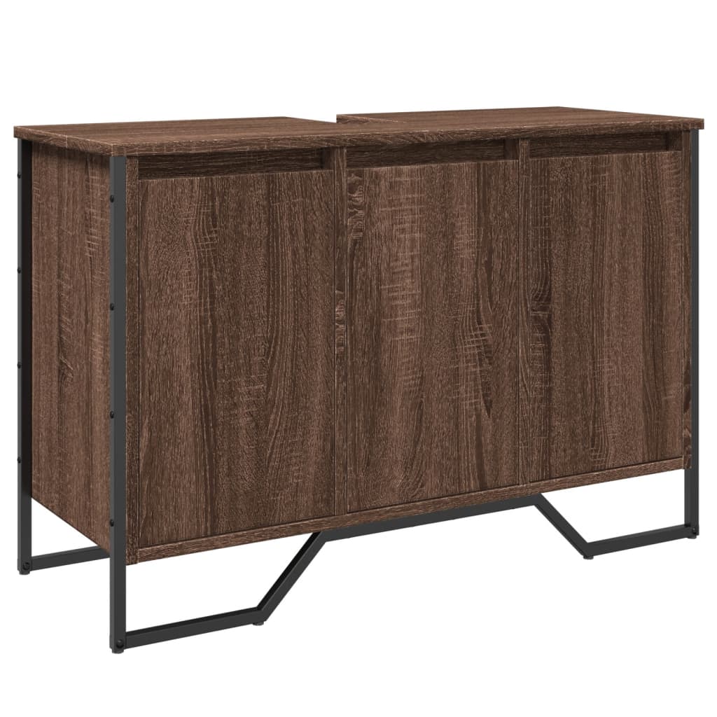 Mobile Lavabo Bagno Rovere Marrone 91x35x60cm in Truciolato | homemem39
