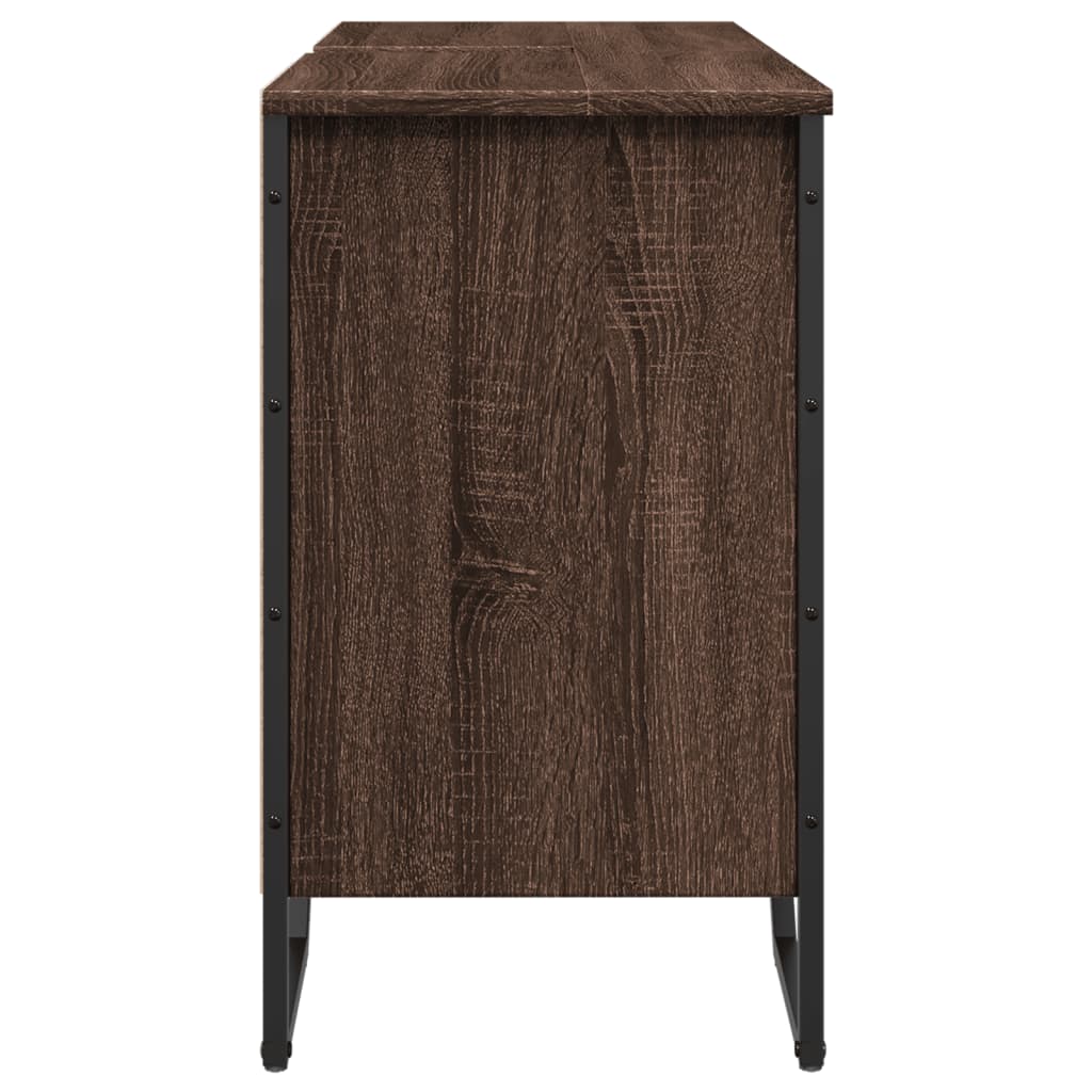 Mobile Lavabo Bagno Rovere Marrone 91x35x60cm in Truciolato | homemem39
