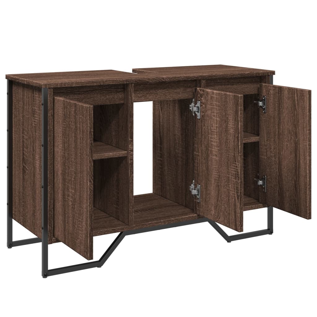 Mobile Lavabo Bagno Rovere Marrone 91x35x60cm in Truciolato | homemem39