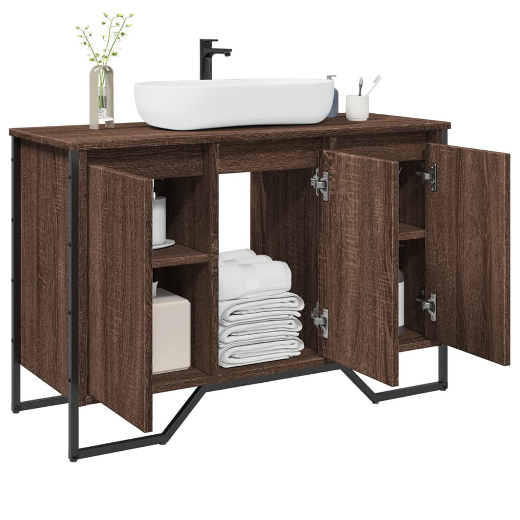 Mobile Lavabo Bagno Rovere Marrone 91x35x60cm in Truciolato | homemem39