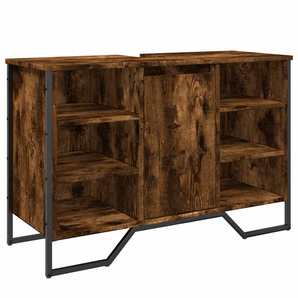 Mobile Lavabo Bagno Rovere Fumo 91x35x60 cm in Truciolato | homemem39
