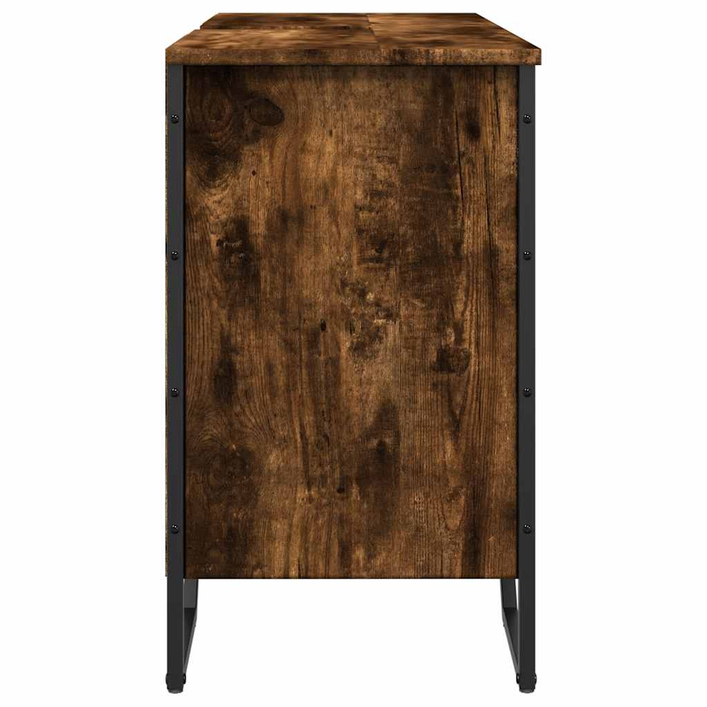 Mobile Lavabo Bagno Rovere Fumo 91x35x60 cm in Truciolato | homemem39