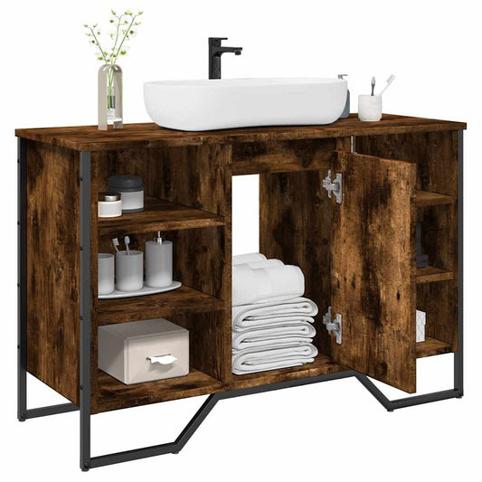 Mobile Lavabo Bagno Rovere Fumo 91x35x60 cm in Truciolato | homemem39