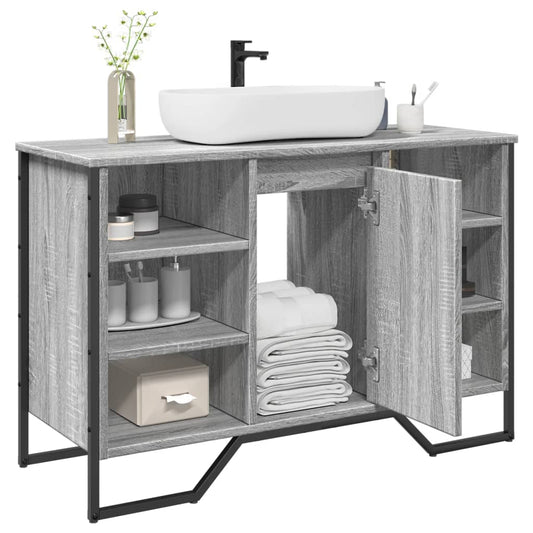 Mobile Lavabo Bagno Grigio Sonoma 91x35x60 cm in Truciolato | homemem39