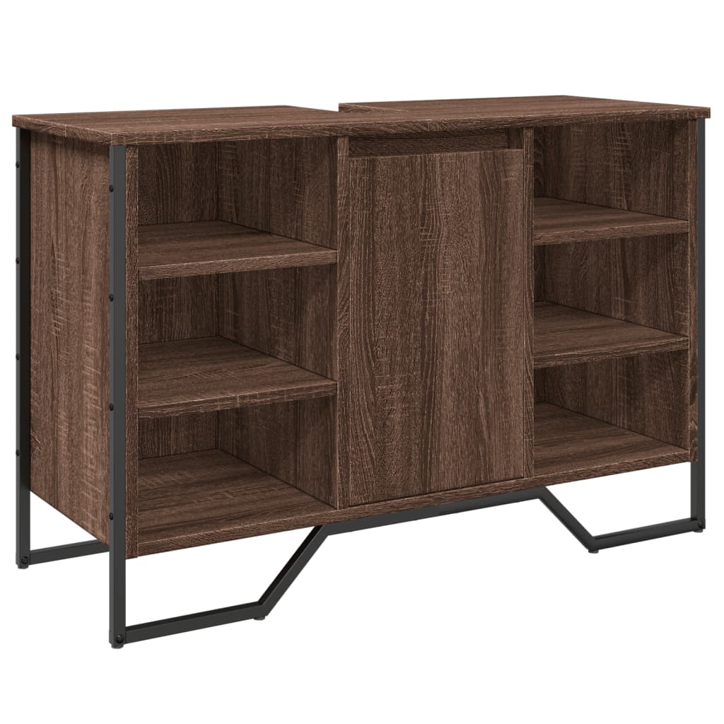 Mobile Lavabo Bagno Rovere Marrone 91x35x60cm in Truciolato | homemem39