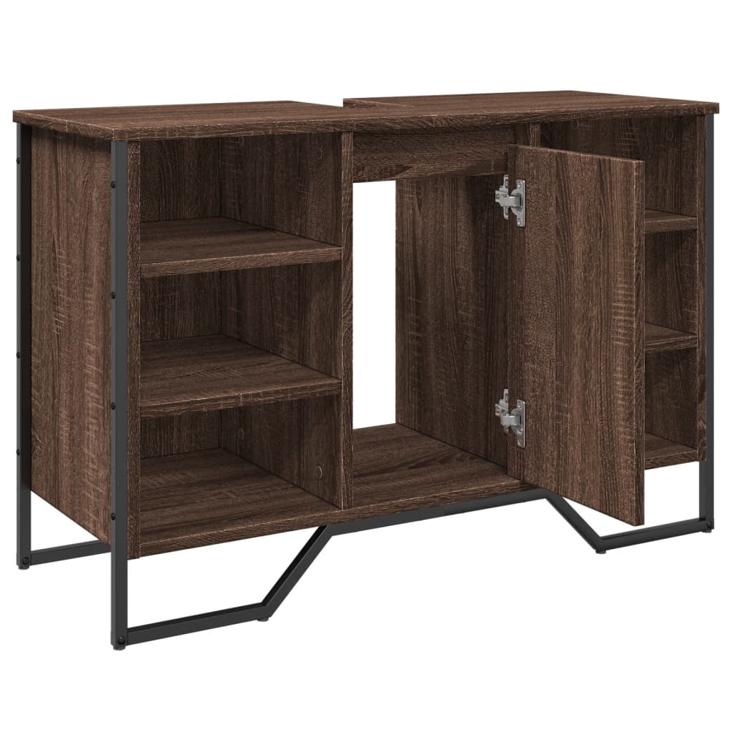 Mobile Lavabo Bagno Rovere Marrone 91x35x60cm in Truciolato | homemem39