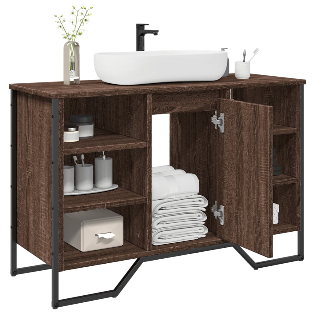 Mobile Lavabo Bagno Rovere Marrone 91x35x60cm in Truciolato | homemem39