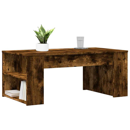 Tavolino da Salotto Rovere Fumo 102x55x42 cm Legno Multistrato | homemem39