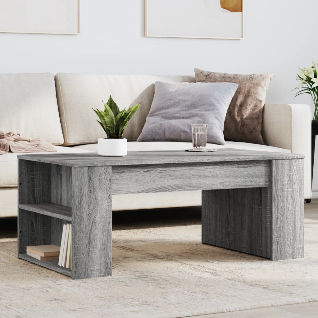 Tavolino da Salotto Grigio Sonoma 102x55x42cm Legno Multistrato | homemem39