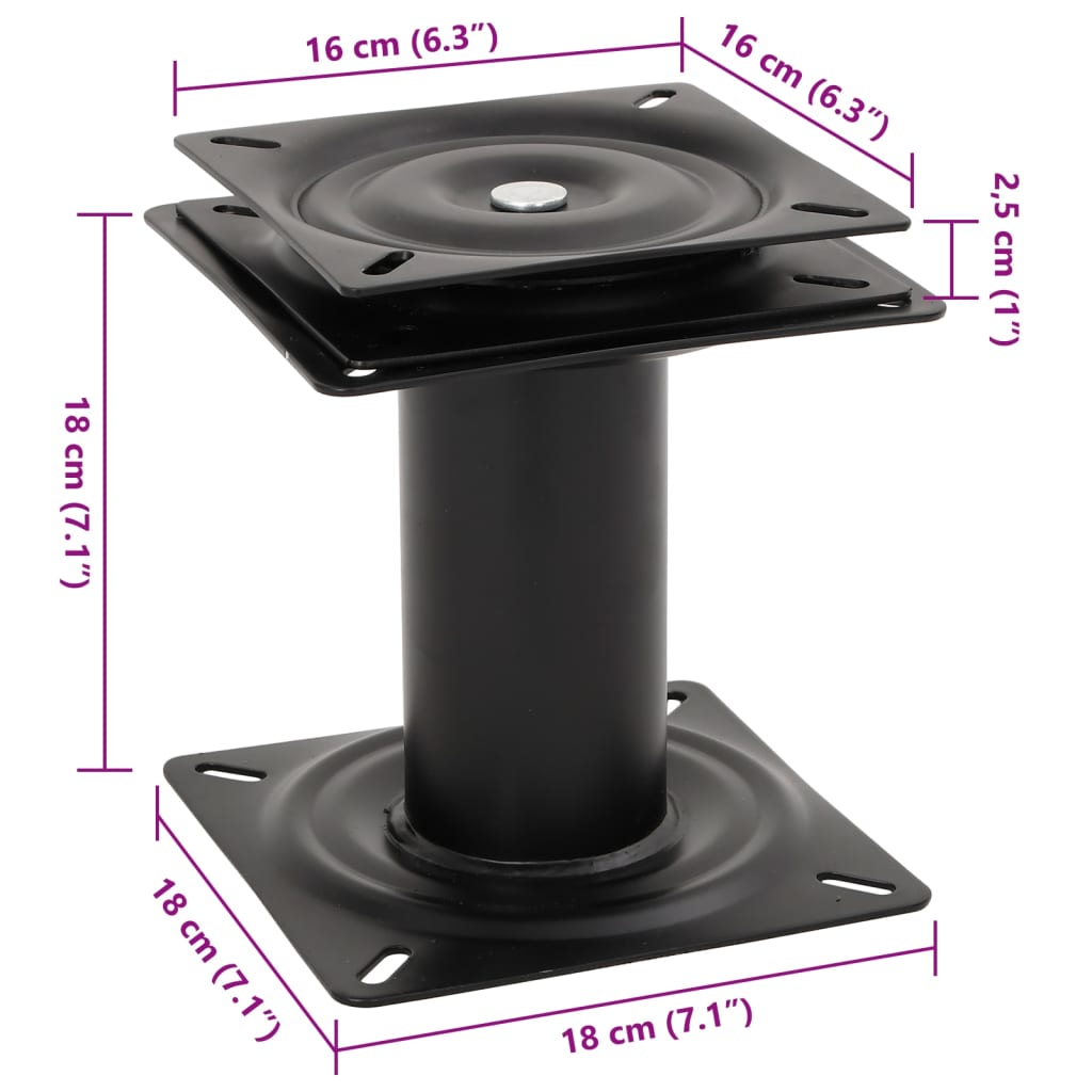 Supporto Sedile Barca con Sedile Girevole a 360° in Acciaio | homemem39