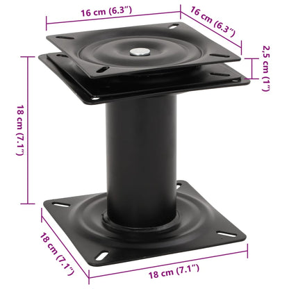 Supporti Sedile Barca 2pzcon Sedile Girevole a 360° in Acciaio | homemem39