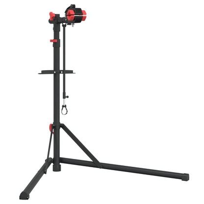 Supporto Riparazione Bici Regolabile 92-152 cm Rosso in Acciaio