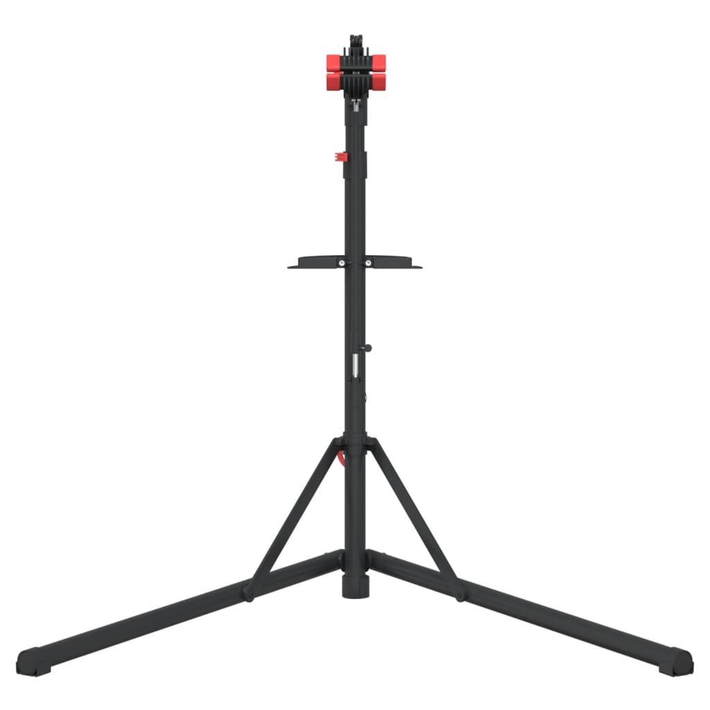 Supporto Riparazione Bici Regolabile 92-152 cm Rosso in Acciaio