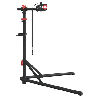 Supporto Riparazione Bici Regolabile 92-152 cm Rosso in Acciaio