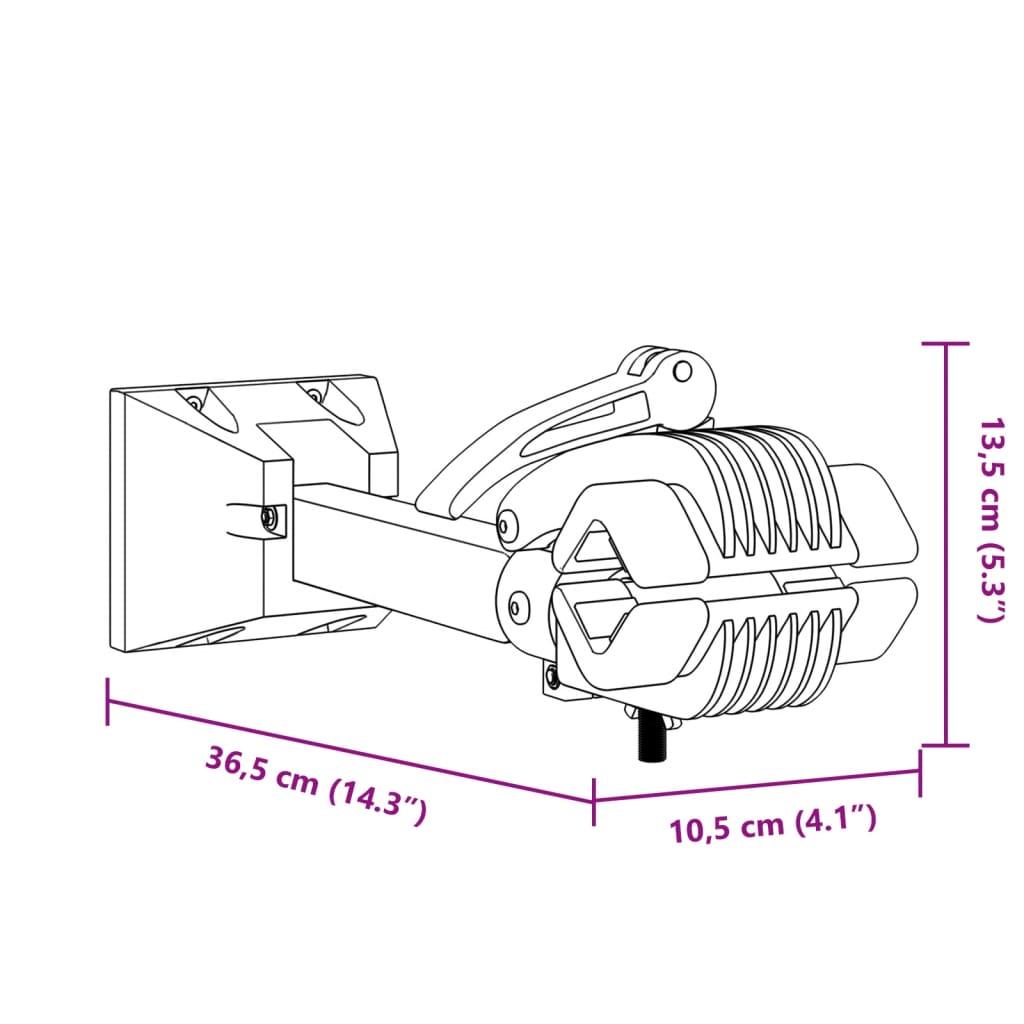 Supporto Riparazione Bici da Parete Pieghevole in Acciaio - homemem39