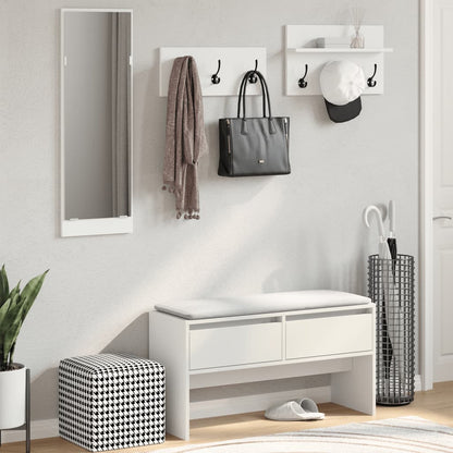 Set Mobili da Ingresso 4 pz Bianco in Legno Multistrato | homemem39