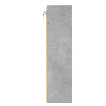 Armadietto Vetrina Grigio Cemento 100x15x58cm Legno Multistrato