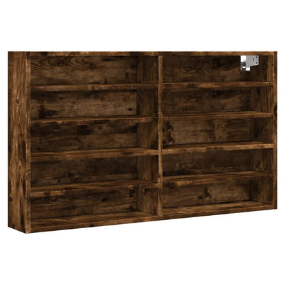 Armadietto Vetrina Rovere Fumo 100x15x58 cm Legno Multistrato