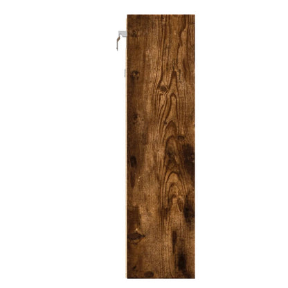 Armadietto Vetrina Rovere Fumo 100x15x58 cm Legno Multistrato