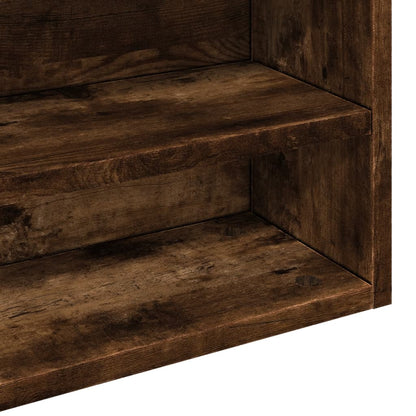 Armadietto Vetrina Rovere Fumo 100x15x58 cm Legno Multistrato