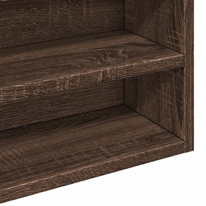 Armadietto Vetrina Rovere Marrone 100x15x58cm Legno Multistrato