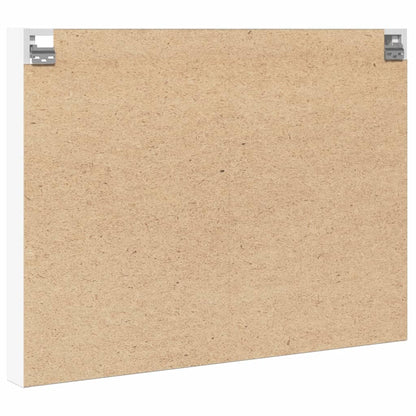 Armadietto con Vetrina Bianco 100x8,5x75 cm Legno Multistrato