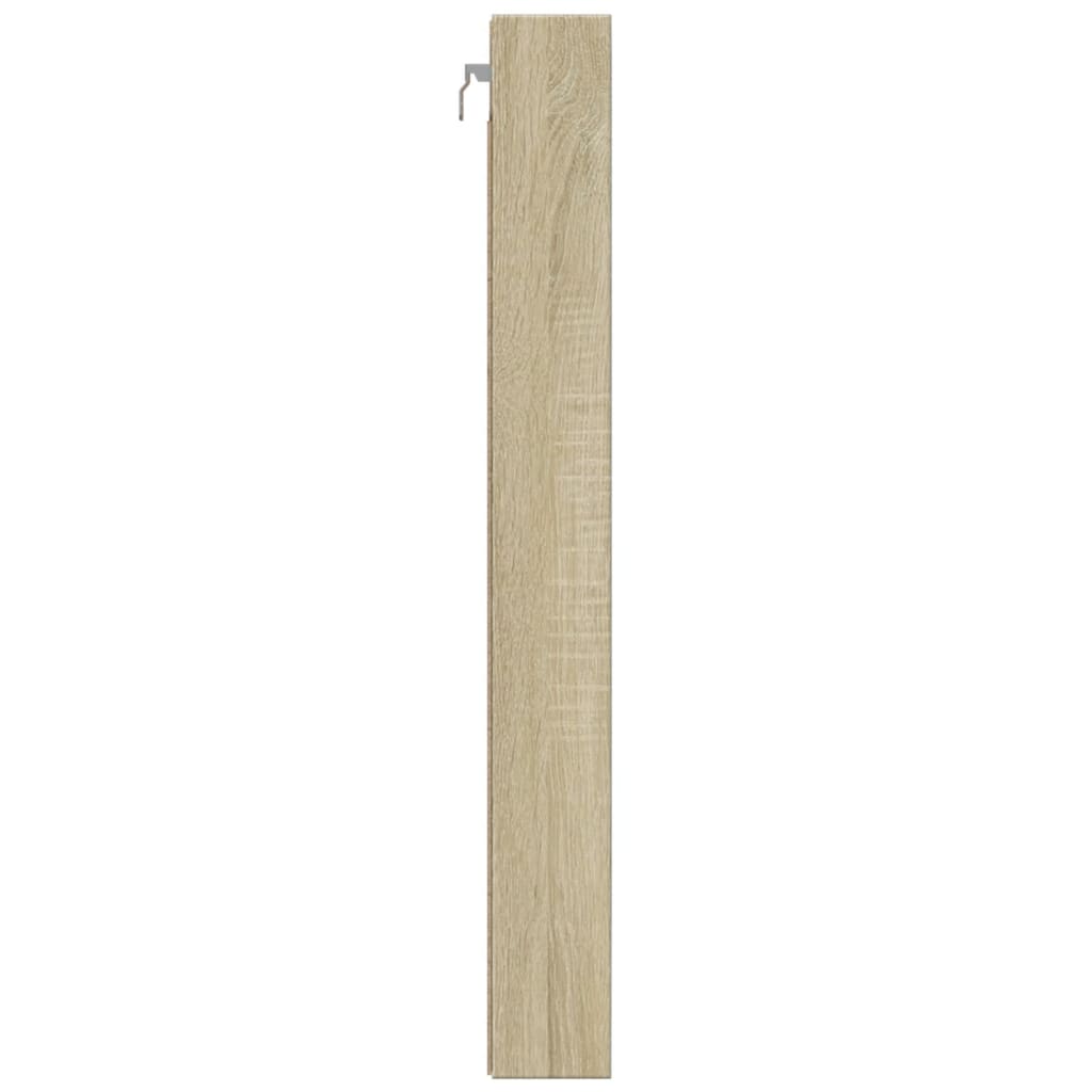 Armadietto Vetrina Rovere Sonoma 100x8,5x75cm Legno Multistrato