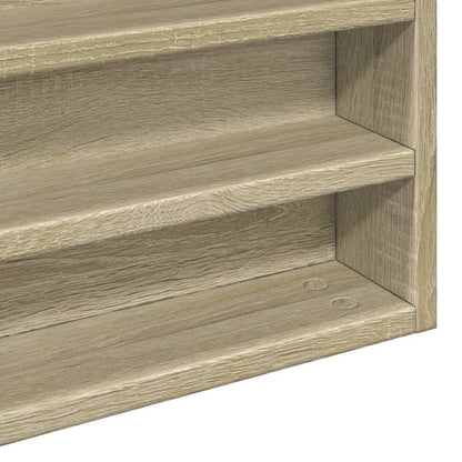 Armadietto Vetrina Rovere Sonoma 100x8,5x58cm Legno Multistrato