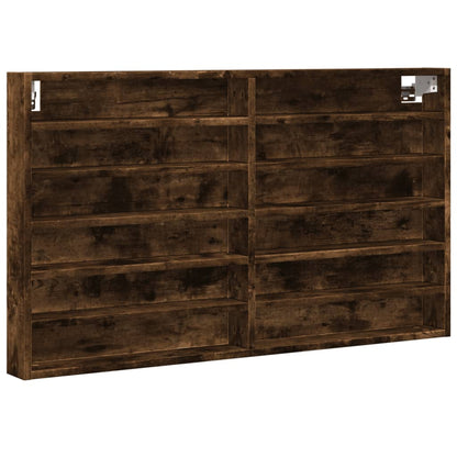 Armadietto Vetrina Rovere Fumo 100x8,5x58 cm Legno Multistrato