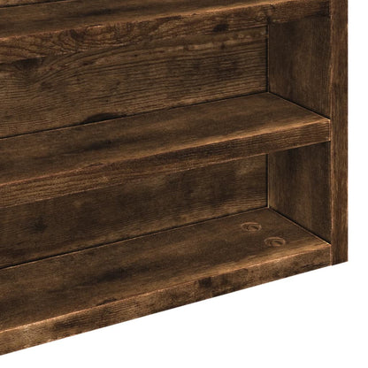 Armadietto Vetrina Rovere Fumo 100x8,5x58 cm Legno Multistrato