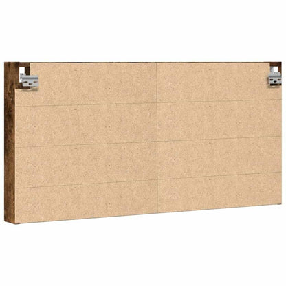Armadietto Vetrina Rovere Fumo 100x8,5x50 cm Legno Multistrato