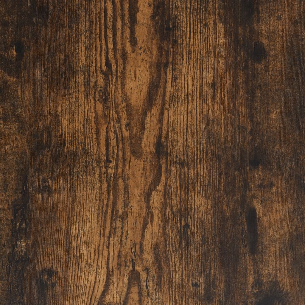 Armadietto Vetrina Rovere Fumo 100x8,5x50 cm Legno Multistrato