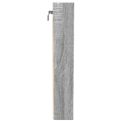 Armadietto Vetrina Grigio Sonoma 100x8,5x50cm Legno Multistrato