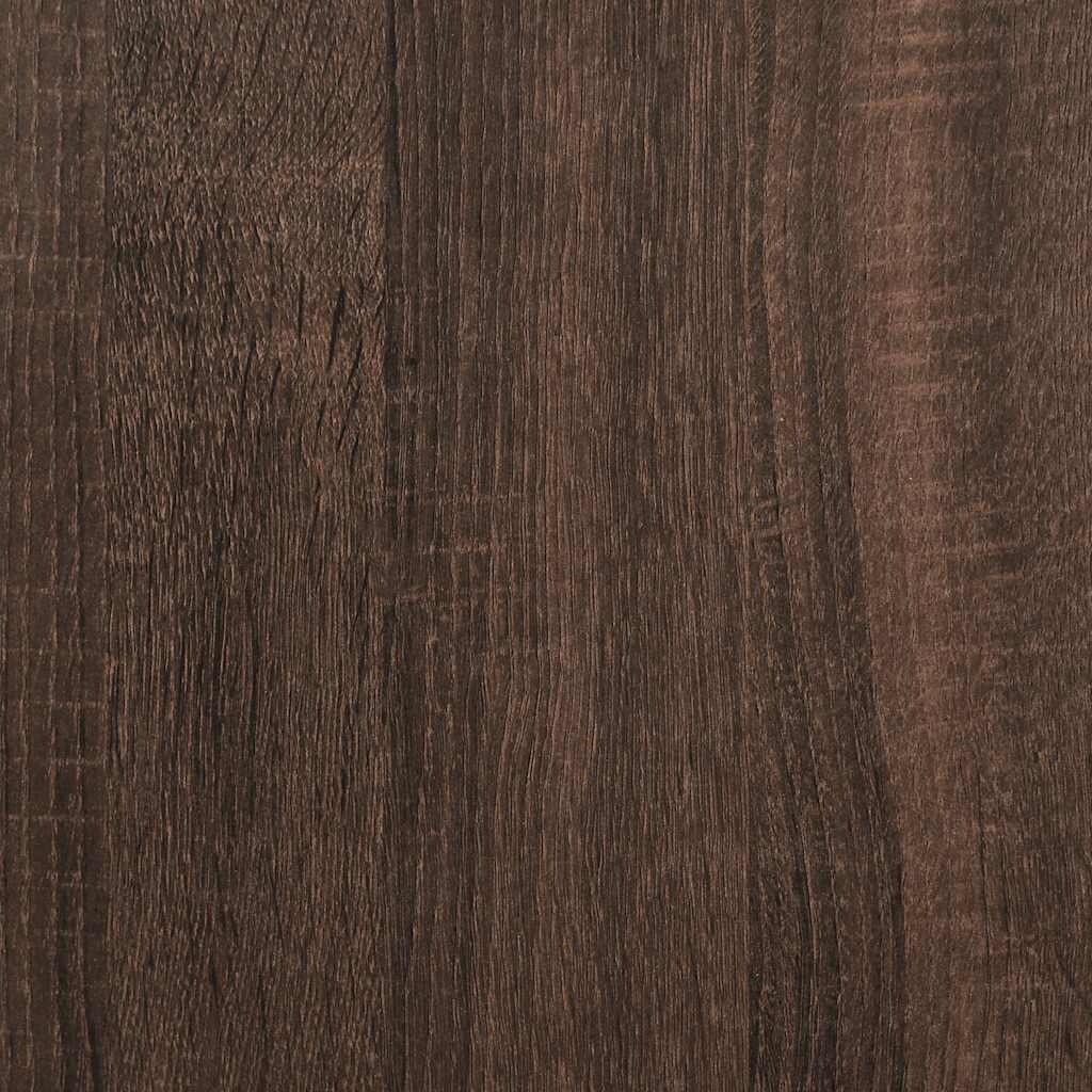 Armadietto Vetrina Rovere Marrone 100x8,5x50 Legno Multistrato