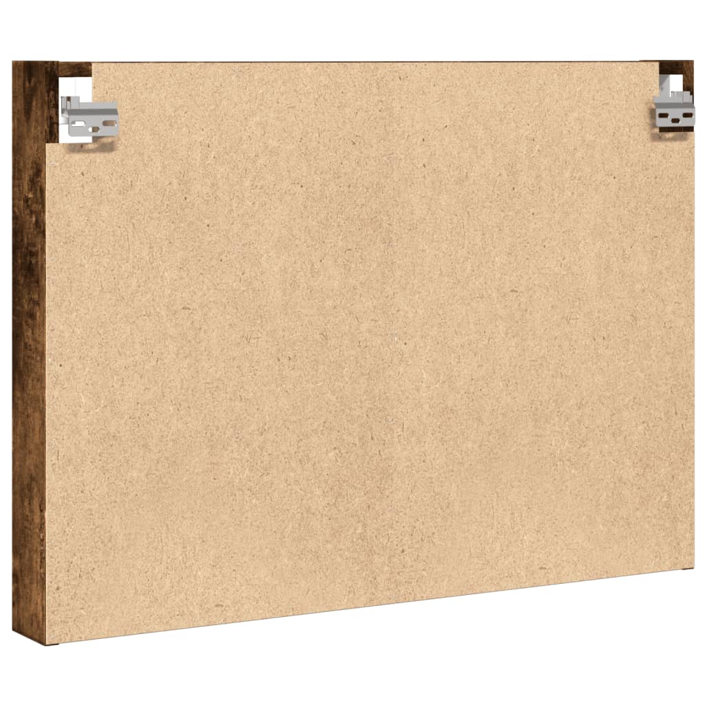 Armadietto Vetrina Rovere Fumo 80x8,5x58 cm Legno Multistrato