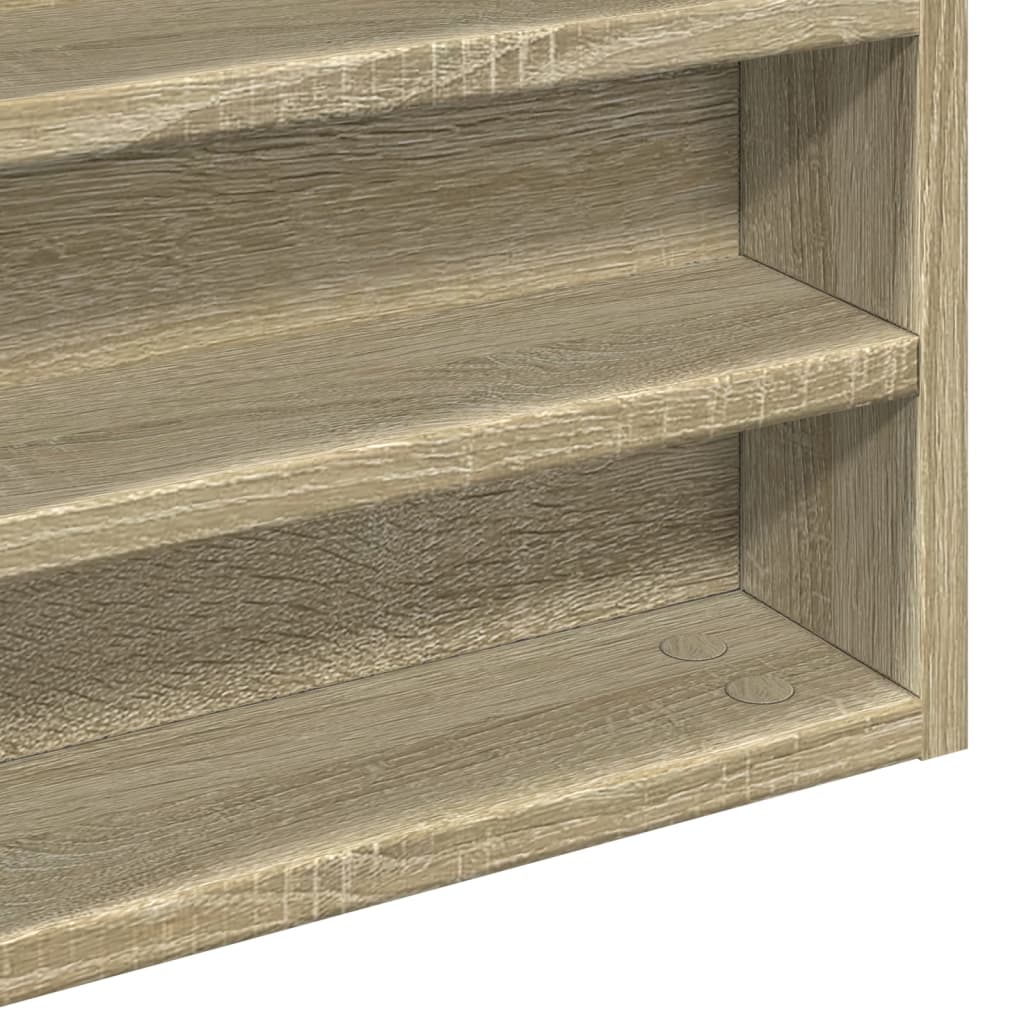 Armadietto Vetrina Rovere Sonoma 60x8,5x58 cm Legno Multistrato