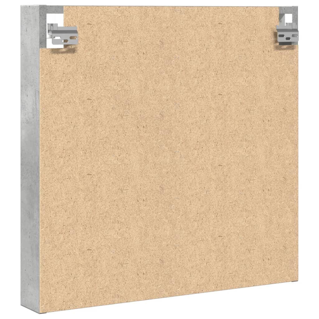 Armadietto Vetrina Grigio Cemento 60x8,5x58 cm Multistrato