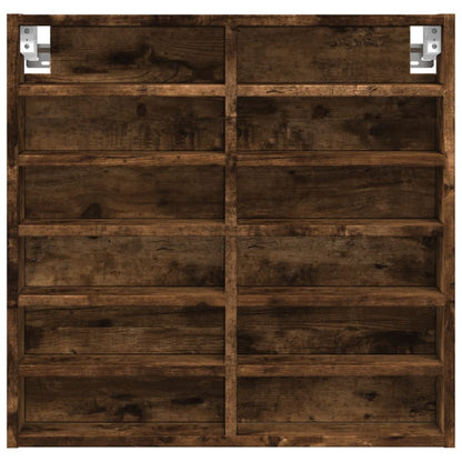 Armadietto Vetrina Rovere Fumo 60x8,5x58 cm Legno Multistrato