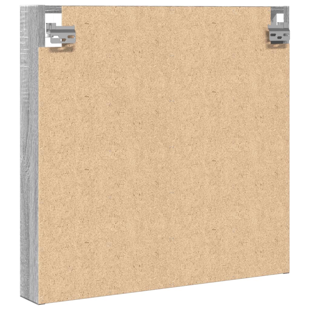 Armadietto Vetrina Grigio Sonoma 60x8,5x58 cm Legno Multistrato