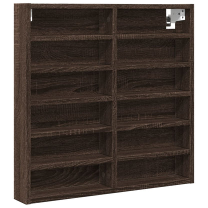 Armadietto Vetrina Rovere Marrone 60x8,5x58cm Legno Multistrato