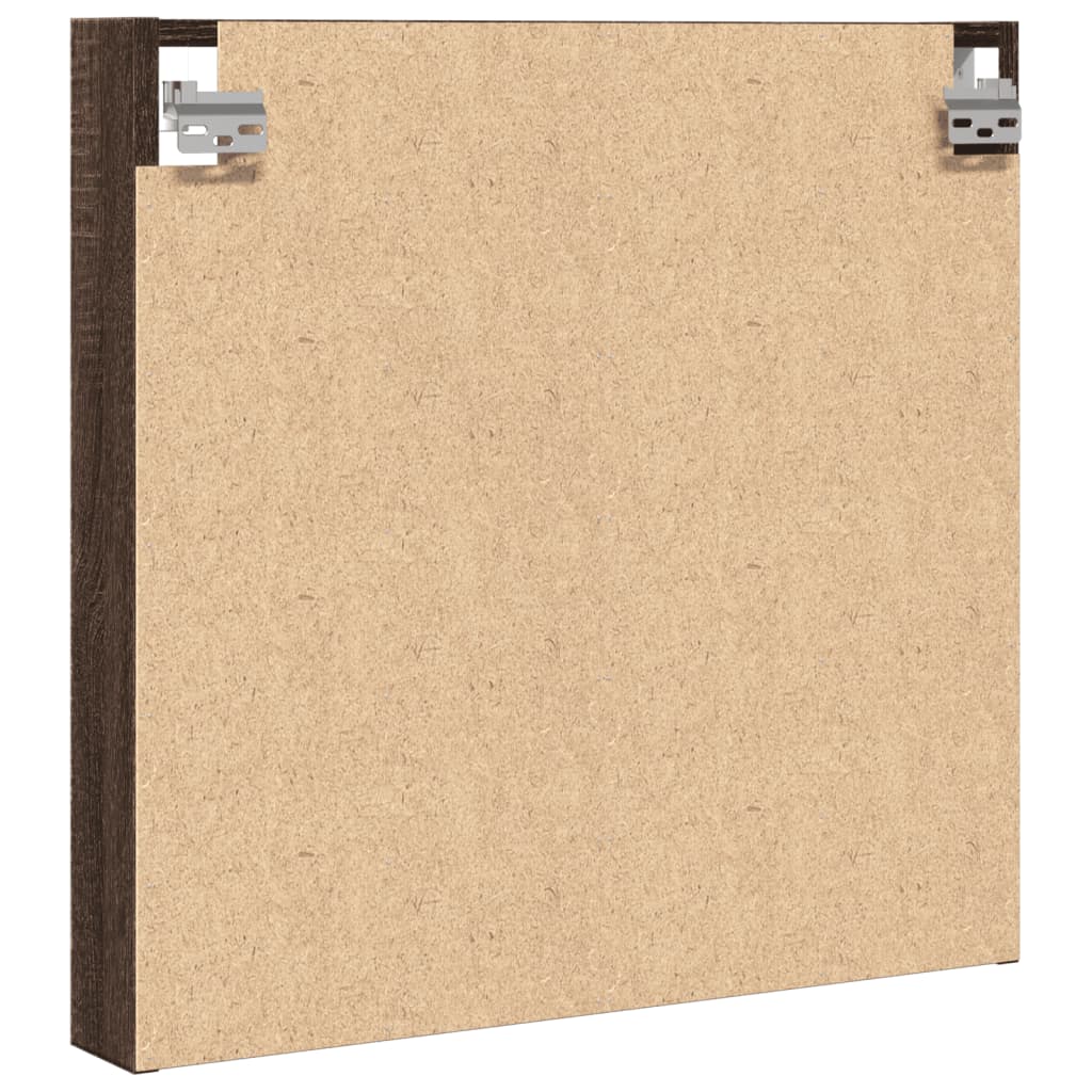 Armadietto Vetrina Rovere Marrone 60x8,5x58cm Legno Multistrato