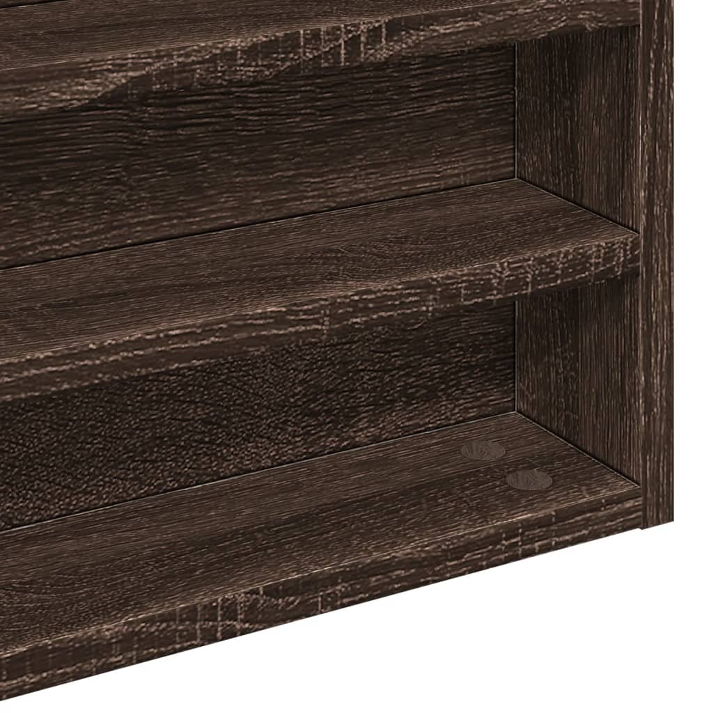 Armadietto Vetrina Rovere Marrone 60x8,5x58cm Legno Multistrato