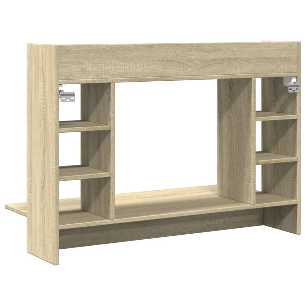 Scrivania a Parete Rovere Sonoma 105x48x75 cm Legno Multistrato - homemem39