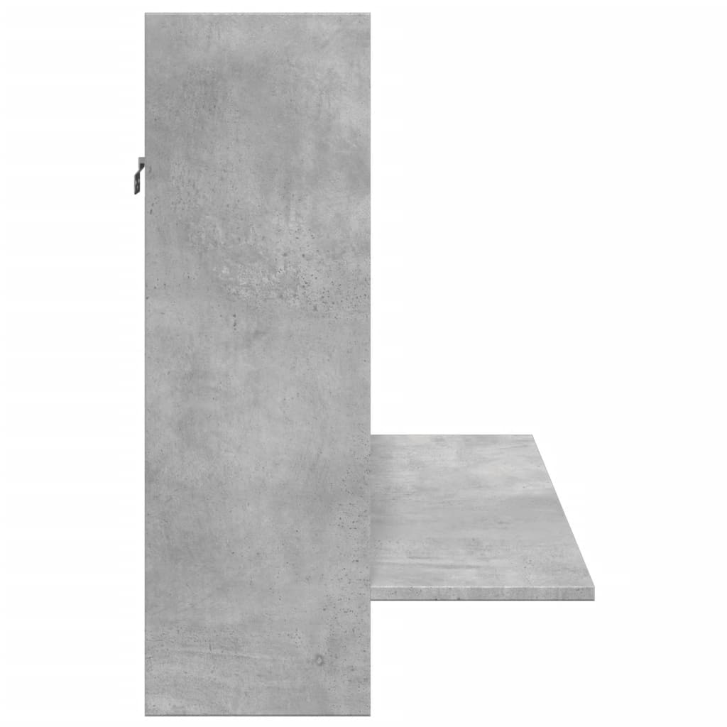 Scrivania a Parete Grigio Cemento 105x48x75cm Legno Multistrato - homemem39
